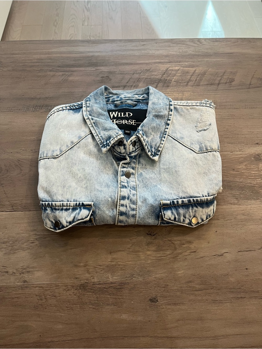 Light Wash Denim Jacket - Men's Light Blue Jean Jacket